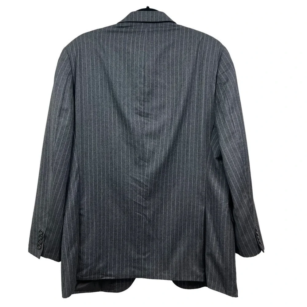 Lauren Ralph Lauren Blazer Suit Jacket 2‎ Button Vented Stripe Gray Men Sz 46R